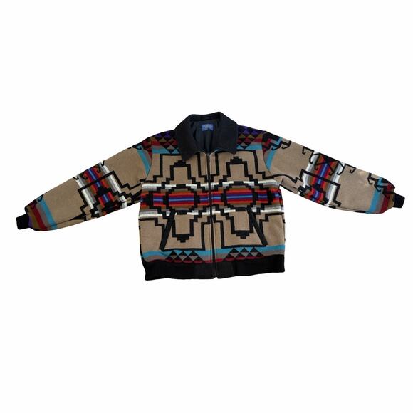 Vintage Pendleton High Grade Western Wear Mens Aztec Wool Jacket Size XL USA - Picture 4 of 13